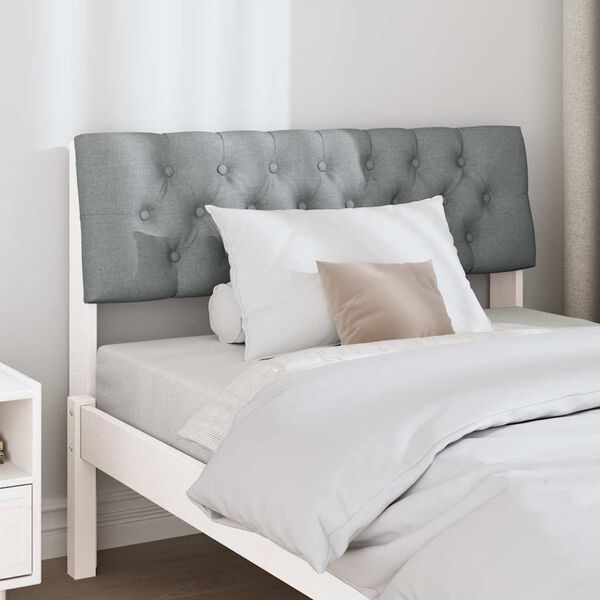 vidaXL Gestoffeerd hoofdbord Lichtgrijs 100 cm Massief grenenhout