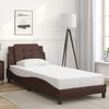 vidaXL Bedframe zonder matras "Zadar" kunstleer bruin 100x200 cm