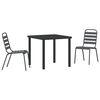 vidaXL Tuin eettafelset 3 st Antraciet Gepoedercoat staal