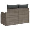 vidaXL Tuinbank met kussen Grijs 121 x 62 x 69cm poly rattan