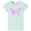 Kindershirt met kapmouwen 140 lichtmintkleur