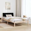 vidaXL Bedframe Bruin en zwart 100 x 200 cm Massief grenenhout