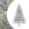 vidaXL Kunstmatig Voorverlicht Kerstboom met 300 LED Zilver 180 cm PET