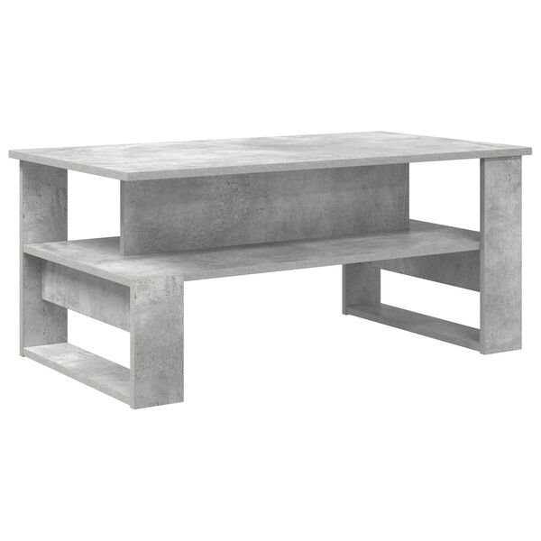 vidaXL Salontafel Beton Grijs 90 x 50 x 40 cm Bewerkt hout