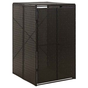vidaXL Containerberging enkel 70x80x117 cm poly rattan zwart