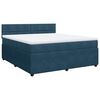 vidaXL Boxspring met matras fluweel blauw 180x200 cm