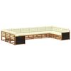 vidaXL Sofa-Sets met kussen 10 pcs Massief Acaciahout