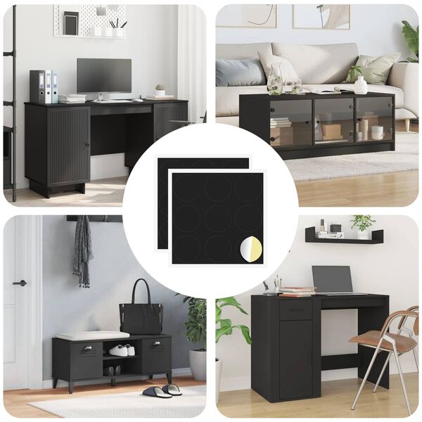 vidaXL Zelfklevende Schroefhoes 2 pcs Zwart &Oslash; 20 x 0,5 mm