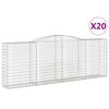 vidaXL Schanskorven 20 st gewelfd 400x50x140/160 cm ijzer