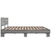 vidaXL Bedframe bewerkt hout metaal grijs sonoma eiken 180x200 cm