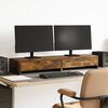 vidaXL Monitorstandaard met lades 100x27x15 cm hout gerookt eikenkleur