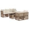 vidaXL Tuinbankenset 6 st Beige poly rattan
