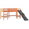 vidaXL Kinderhoogslaper met toren 80x200 cm massief grenenhout roze