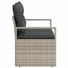 vidaXL Tuinbank met kussen 120 x 62 x 69 cm poly rattan