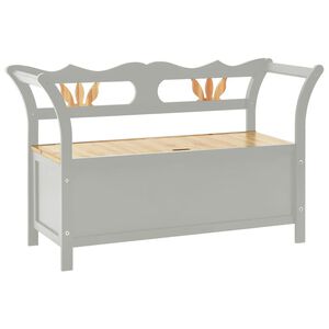 vidaXL Bankje 107x45x75,5 cm massief vurenhout grijs