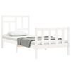 vidaXL Bedframe zonder matras massief grenenhout wit 90x200 cm