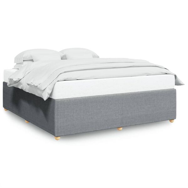 vidaXL Bedframe zonder matras stof lichtgrijs 180x200 cm
