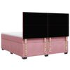 vidaXL Boxspring met matras fluweel roze 180x200 cm
