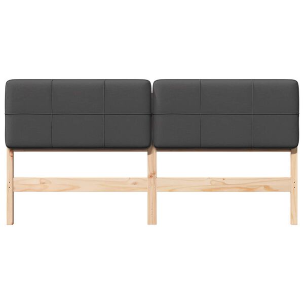 vidaXL Gestoffeerd hoofdbord Bruin en Donkergrijs 180 cm