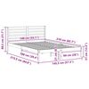 vidaXL Bedframe met hoofdeinde Bruin 140 x 210 cm Massief grenenhout