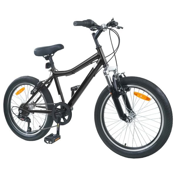 vidaXL Kinderfiets 20 Inch 6-Speed voor 6-11 jaar oud Zwart