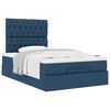 vidaXL Ottoman bed met matras 120x200cm stof blauw