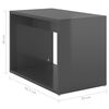 vidaXL 3-delige Salontafelset 60x60x38 cm hoogglans grijs