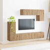 vidaXL Tv-meubelset Wandgemonteerd 5 pcs Hoogglans wit Bewerkt hout