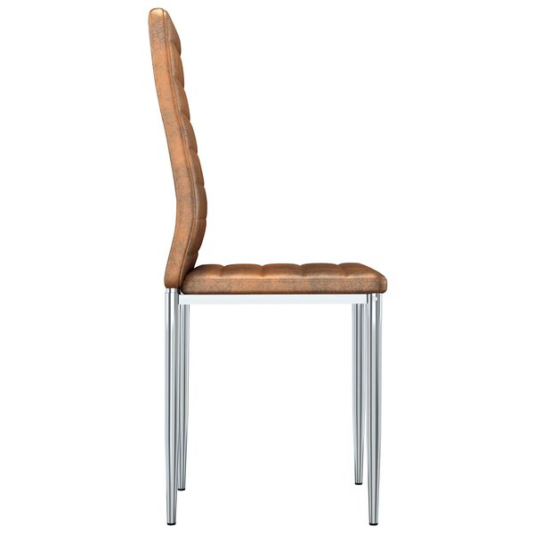 vidaXL Eettafelstoelen 2 pcs Bruin 41.5 x 48 x 99 cm