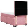 vidaXL Boxspring met matras fluweel roze 90x200 cm