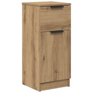 vidaXL Dressoir 30x30x70 cm bewerkt hout artisanaal eikenkleur