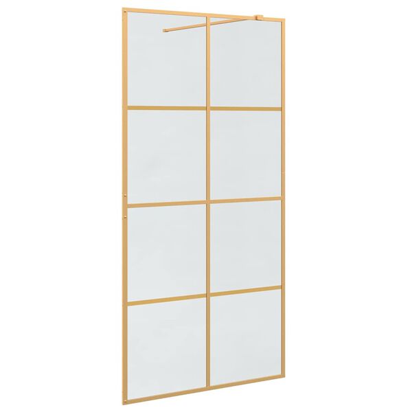 vidaXL Inloop Douche Wand Goud 100 x 195 cm gehard glas
