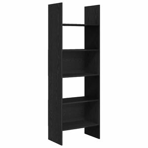 vidaXL Boekenkast 5-laags 60 x 35 x 180 cm Bewerkt hout Zwart Eiken