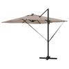 vidaXL Roma Parasol Taupe 286 x 285 x 270 cm Aluminium en Polyester