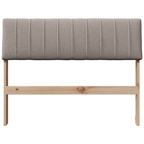 vidaXL Gestoffeerd hoofdbord Taupe 100 cm Massief grenenhout