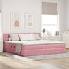 vidaXL Opslag bed met matras met hoofdeinde Roze 200 x 200 cm Fluweel