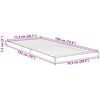 vidaXL Vloer bedframe Oudhout 75 x 190 cm Bewerkt hout
