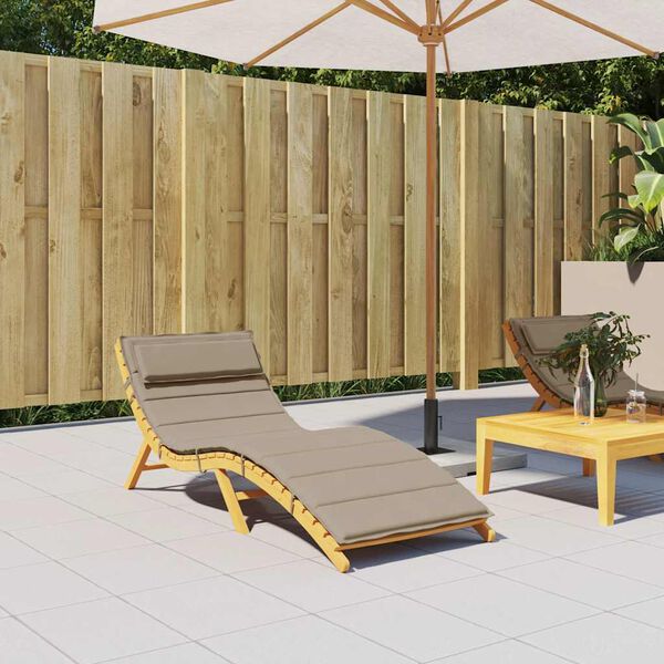 vidaXL Ligbedkussen 180x60x4 cm oxford stof taupe