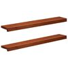 vidaXL Raamkozijnen 2 st Bruin 100 x 20 x 2 cm Massief beukenhout