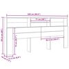 vidaXL Hoofdeinde kas Oudhout 220 x 19 x 101,5 cm Bewerkt hout