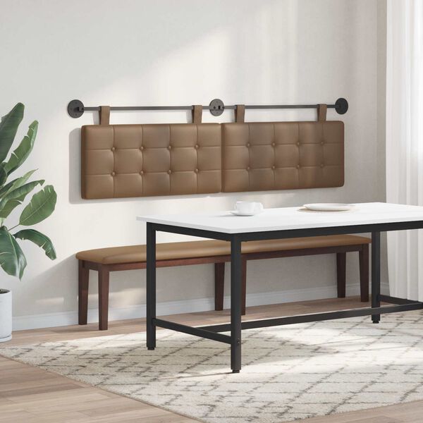 vidaXL Hangend Hoofdeinde Wandgemonteerd Nep Leer