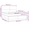 vidaXL Boxspring met matras en LED fluweel donkerblauw 160x200 cm