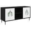 vidaXL Tv-meubel HANAU 102 x 33 x 51 cm Zwart eiken Bewerkt hout