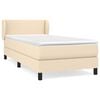 vidaXL Boxspring met matras stof cr&egrave;mekleurig 90x190 cm