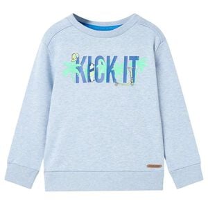 vidaXL Kindertrui 104 gem&ecirc;leerd zachtblauw