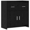 vidaXL Dressoir Zwart eiken 75 x 36 x 80 cm Bewerkt hout