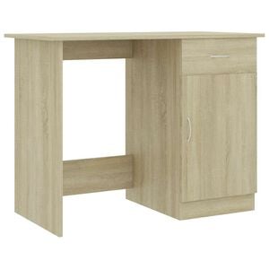 vidaXL Bureau 100x50x76 cm bewerkt hout sonoma eikenkleurig