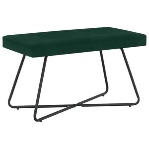 vidaXL Bank Donkergroen 80 x 40 x 45 cm fluweel