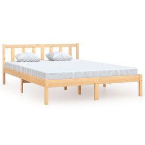 vidaXL Bedframe massief grenenhout 140x190 cm
