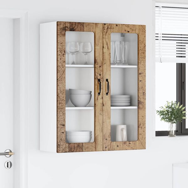 vidaXL Keukenkast aan de muur Lucca Oud hout 80 x 31 x 100 cm